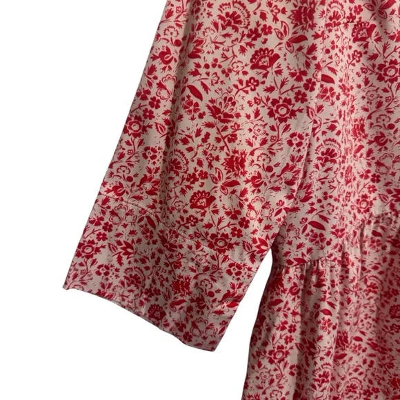Tuckernuck Small Vermillion Ditsy Royal Shirt Dress Floral Boho Button Up - Picture 6 of 11